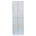 Lüllmann XL Garderobenschrank 2 Abteile doppelstöckig 1950 x 600 x 500 mm lichtg