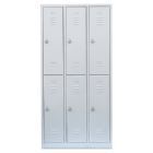 Lüllmann XL Garderobenschrank doppelstöckig 1950 x 885 x 500 mm lichtgrau