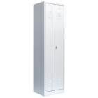 Lüllmann Garderobenschrank 2 Abteile mittig schließend 1800 x 500 x 500 mm in lichtgrau