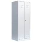 Lüllmann Garderobenschrank 2 Abteile mittig schließend 1800 x 800 x 500 mm in lichtgrau