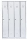 Lüllmann Garderobenschrank 4 Abteile 1800 x 1170 x 500 mm signalweiß