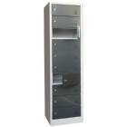 Lüllmann Laptopschrank 10 Fächer 1800 x 500 x 500 mm lichtgrau anthrazit
