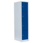Lüllmann Schließfachschrank 1 Abteil 4 Fächer 1800 x 415 x 500 mm lichtgrau enzianblau
