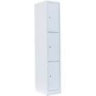 Lüllmann Schließfachschrank 1 Abteil 3 Fächer 1800 x 315 x 500 mm signalweiß