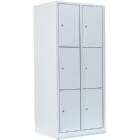 Lüllmann Schließfachschrank 2 Abteile 6 Fächer 1800 x 800 x 500 mm