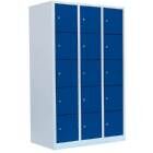 Lüllmann XL Schließfachschrank 3 Abteile 15 Fächer 1900 x 1185 x 450 mm