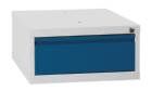 Lüllmann Schubladenmodul 1 Schublade 230 x 460 x 550 mm lichtgrau mit enzianblau