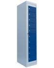 Lüllmann Verteilerschrank 1 Abteil 10 Fächer 1800 x 400 x 500 mm lichtgrau enzianblau
