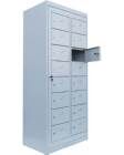 Lüllmann Verteilerschrank 2 Abteile 16 Fächer 1800 x 740 x 500 mm in lichtgrau