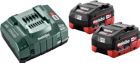 METABO Akku Basis Set 18,0 V LiHD 2x18,0V 5,5 Ah Ladegerät ASC 145 metaBOX