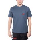 Milwaukee Elektrowerkzeuge Arbeits T-Shirt blau mit UV Schutz WTSSBLU-L