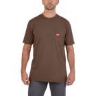 Milwaukee Elektrowerkzeuge Arbeits T-Shirt in braun mit UV Schutz WTSSBR-M