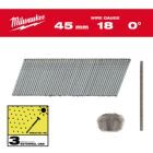 Milwaukee Elektrowerkzeuge Stauchkopf Nägel 18 Gauge für M18CN18GS 1,05 x 1,25 x 45 mm Edelstahl