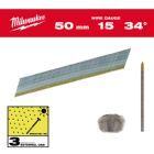 Milwaukee Elektrowerkzeuge Edelstahl Stift Nägel D-Kopf 15 Gauge für M18CN15GA x M18FN15GA 1,8 x 50 mm