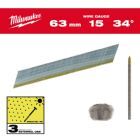 Milwaukee Elektrowerkzeuge Stift Nägel D Kopf 15 Gauge für M18CN15GA x M18FN15GA 1,8 x 63 mm Edelstahl