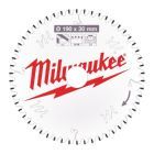 Milwaukee Sägeblatt Alu Holz 190/30 mm 54 Zähne Flachtrapezzahn negativ