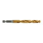 Milwaukee Metallbohrer SHOCKWAVE HSS-G RED HEX Titan 1/4 Zoll 9 x 117 mm