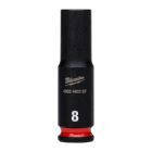 Milwaukee SHOCKWAVE Schlagnuss 1/4 Zoll lang Schlüsselweite 8mm