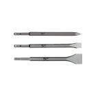 Milwaukee Spitz Flach Breitmeißel 250mm Meißelset SDS Plus 3 teilig