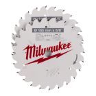Milwaukee Elektrowerkzeuge Kreissägeblatt Holz für Akku Handkreissägen 2 x 165 x 15,87 mm Zahn 24