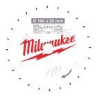 Milwaukee Kreissägeblatt für Holz Wechselzahn 160/20 mm 24 Zähne