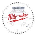 Milwaukee Kreissägeblatt für Holz Wechselzahn 165/20 mm 48 Zähne