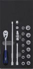 FORUM Modul 2017 1/3 Umschaltknarre 3/8" 19 Teile