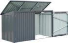 Mülleimer Garage 3 Mülltonnen 233 x 101 x 113/134 cm
