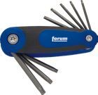 FORUM Handklapphalter Stiftschlüssel für Torx T9 bis T40 8 teilig