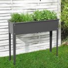 Metall Hochbeet Größe 2 anthrazit matt 100 x 30 x 80 cm