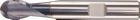 Fortis Radiusfräser Schaft 6 mm Gesamtlänge 50 mm kurz VHM AlTiN