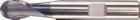 Fortis Radiusfräser Schaft 10 mm Gesamtlänge 66 mm kurz VHM AlTiN