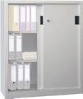Pavoy Schiebetürenschrank 1000x400x1200mm Vollblechtüren 2 Fachböden