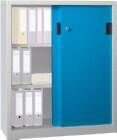 Pavoy Schiebetürenschrank 1000x600x1200mm Vollblechtüren RAL 7035 5012
