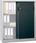 Pavoy Schiebetürenschrank 1000x400x1200mm Vollblechtüren Böden gepulvert