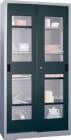 Pavoy Schiebetürenschrank 1000x600x1950mm Sichtfenster RAL 7035 7016