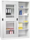 Pavoy Schiebetürenschrank aus Stahlblechkonstruktion H 1950 mm RAL 7035