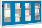 Pavoy Schiebetürenschrank 2000x600x1000mm Sichtfenster Mitteltrennwand