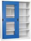 Pavoy Schiebetürenschrank 1500x500x1950mm gepulvert Sichtfenster