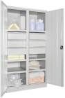 Pavoy Schwerlastschrank 1040x630x1950mm 6x Böden 6x175mm Schubladen Traglast 1300kg