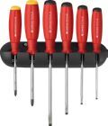 PB Swiss Tools Schraubendreher Satz 6 teilig Schlitz PH im Wandhalter