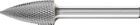 Pferd Frässtift HM Spitzbogenform 1225 MICRO 12 x 25 mm