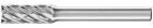 Pferd Frässtift HM zylindrisch mit Stirnverzahnung ZYA-S 0616 STEEL 6 x 16 mm