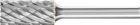 Pferd Frässtift HM zylindrisch mit Stirnverzahnung ZYA-S 1225 STEEL 12 x 25 mm