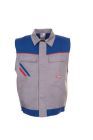 Planam Highline Arbeitsweste zink kornblau rot S