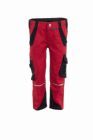Planam Norit Kids Bundhose mit Reflexstreifen rot und schwarz Gr. 158 164