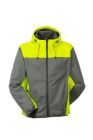 Planam Outdoor Kontrast Softshelljacke grau gelb Größe M