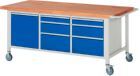 Rau Werkbänke Fahrbare Werkbank 8000 Maße 2000 x 900 x 880 mm Modell 8570