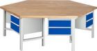 Rau Werkbänke Gruppenwerkbank 4000 Modell 425 Arbeitsplatte 40 mm