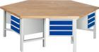 Rau Werkbänke Gruppenwerkbank 4000 Modell 427 Höhe 790 bis 1140 mm